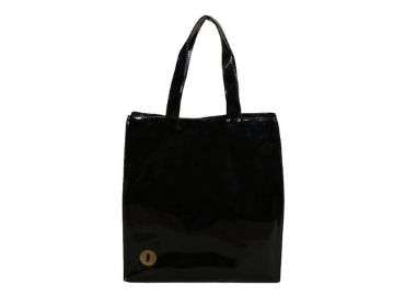 black PVC mirror bag