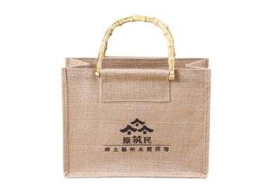 jute bag with bamboo handle