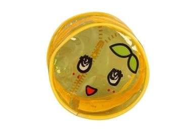 round yellow pvc zipper bag