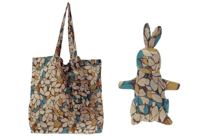 Foldable Shopping Bag with Rabbit Design