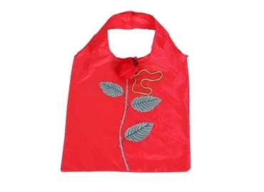 Foldable Shopping Bag with Flower Decoration