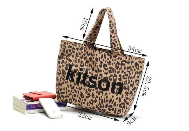 Leopard Cotton Shopping Bag