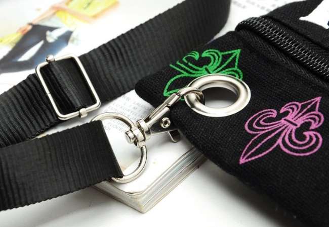 Cotton Shoudler Bag with Double Zippers