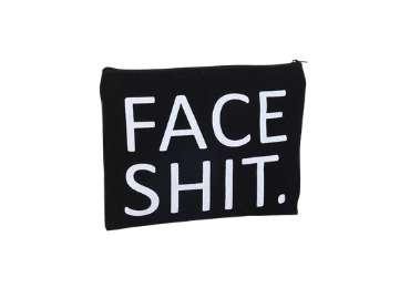 Black Cotton Zipper Bag