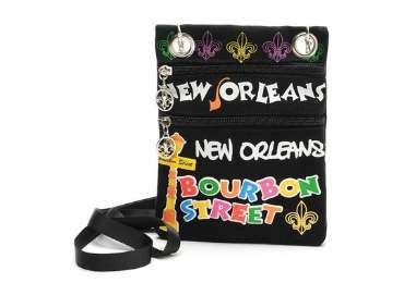 Cotton Shoudler Bag with Double Zippers