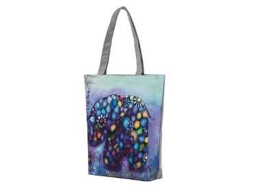 Full Printing Cotton Zipper Tote Bag