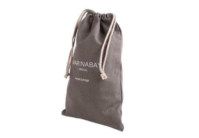 Embroidery Cotton Canvas Drawstring Bag