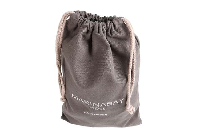 Embroidery Cotton Canvas Drawstring Bag