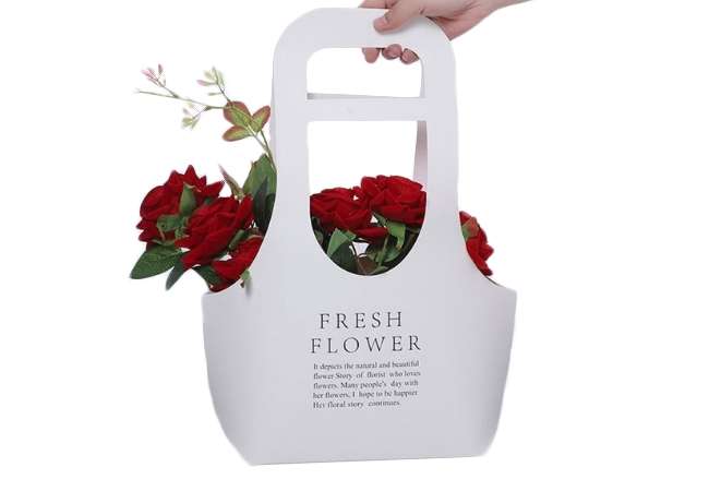 Portable Flower Packaging Paper Bag
