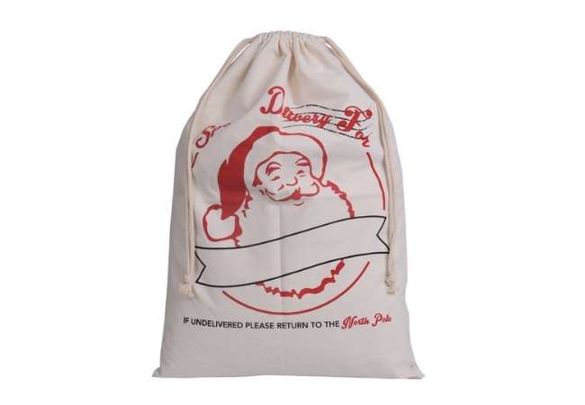 Christmas Cotton Drawstring Bag