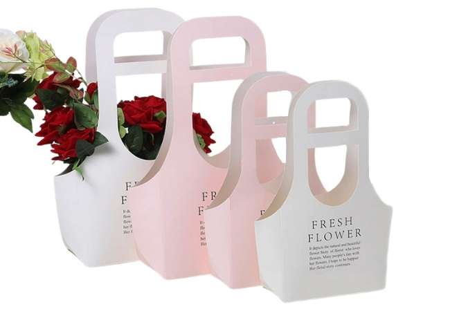 Portable Flower Packaging Paper Bag