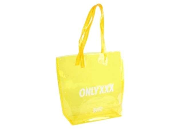 yellow PVC shopping bag