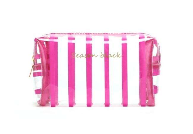 Plaid Cosmetic PVC Zipper Bag