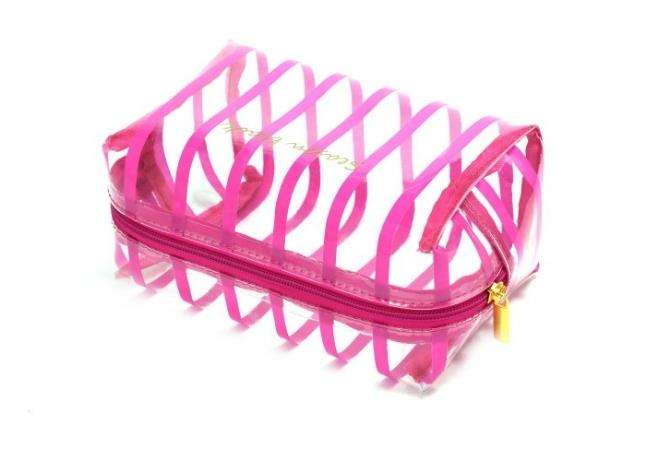 Plaid Cosmetic PVC Zipper Bag