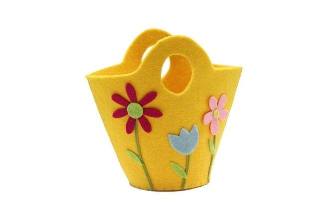 Cute Flower Felt Tote Bag
