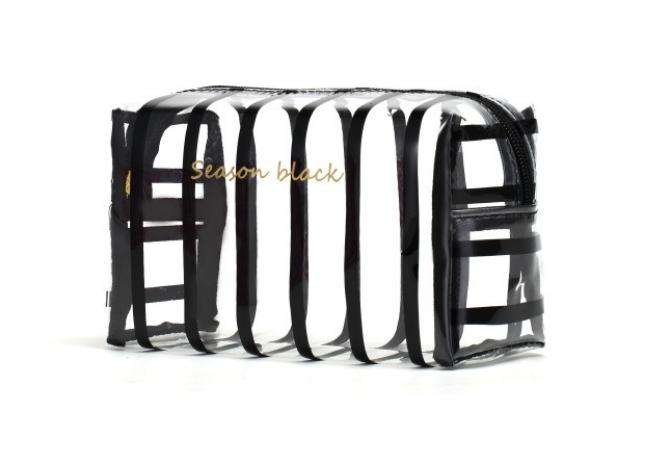 Plaid Cosmetic PVC Zipper Bag