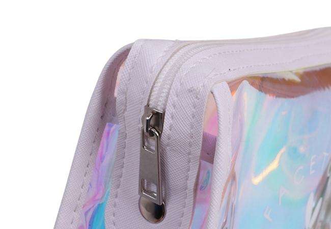 Rainbow Holographic PVC Cosmetic Bag
