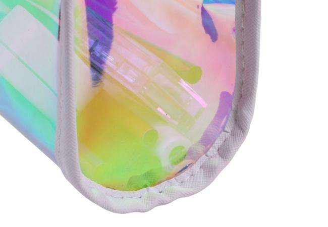 Rainbow Holographic PVC Cosmetic Bag