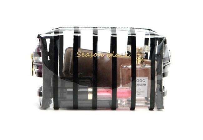 Plaid Cosmetic PVC Zipper Bag