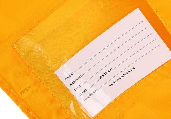 Yellow Oxford Garment Bag with Card Pocket