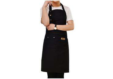 Oil Resistant Acid Proof Kichen Cotton Apron with Button and Pocket