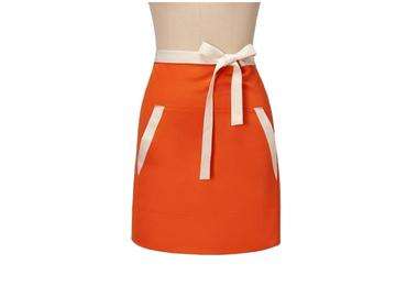 Half-length Waiter Cook Cotton Apron with Bowknot