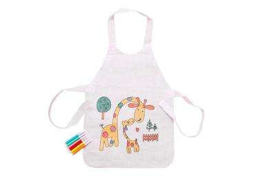 Customized Pattern Kids' DIY Coloring Drawing Non Woven Apron