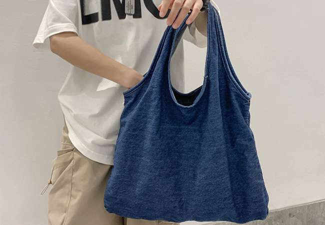 Customized Denim Woman Tote Bag