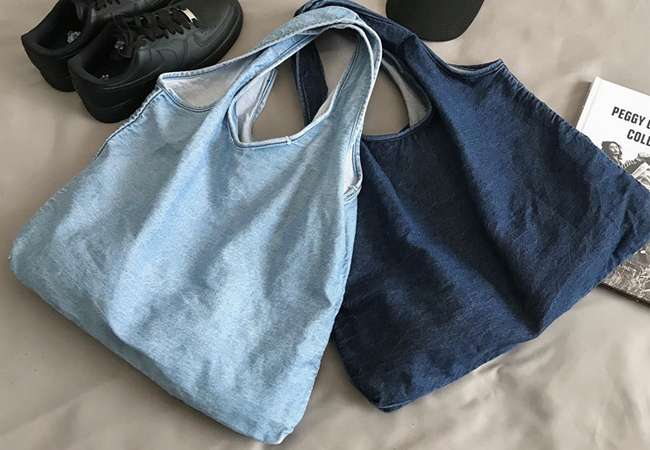 Customized Denim Woman Tote Bag