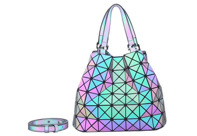Luminous Geometrical PU Woman Tote Bag