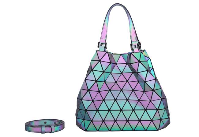 Luminous Geometrical PU Woman Tote Bag