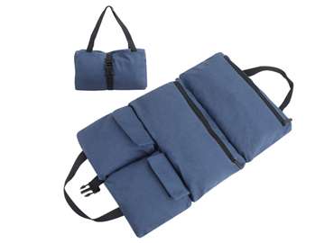 Custom Washable Logo Label Canvas Tool Tote Bag with Four Zipper Pouches