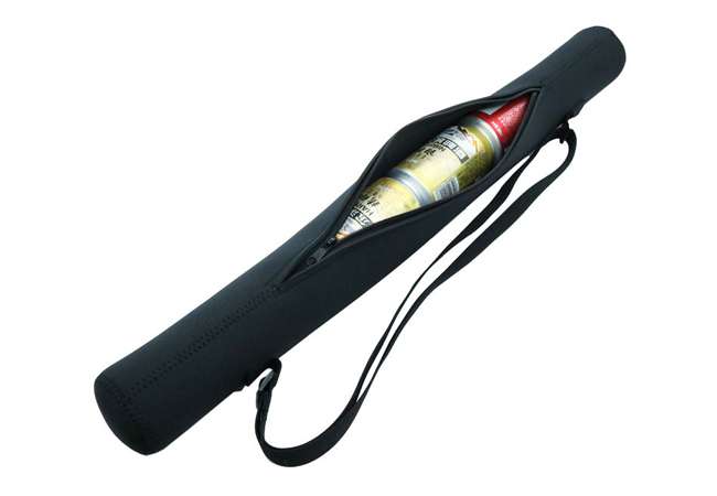 Customized Long 6 Bottles Packing Neoprene Can Cooler Crossbody Bag with Strap