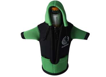 Athleisure Sports Hood Neoprene Bottle Cooler Holder with Snap Hook