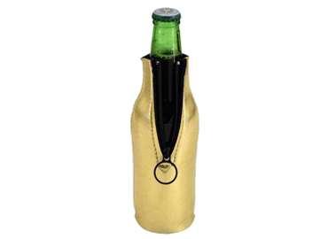 Luxury Golden 750ml Bottle Neoprene Zipper Champagne Red Wine Cooler