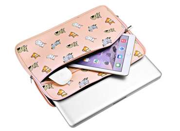 Cute Full Printing Zippered Neoprene Laptop Bag