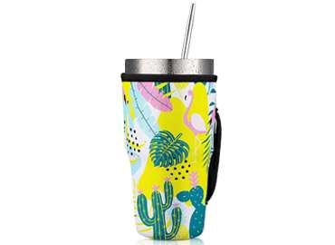 Summer Cold Drink Ice Coffee Cooler Holder with Handle