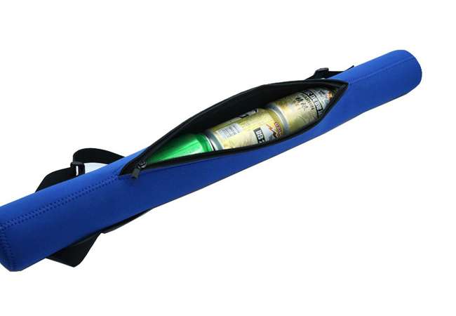 Customized Long 6 Bottles Packing Neoprene Can Cooler Crossbody Bag with Strap