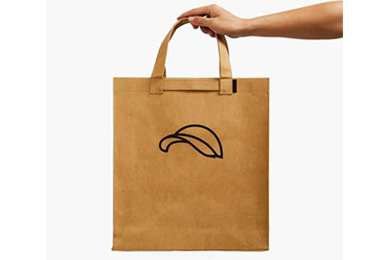 Large Capacity Washable Kraft Paper Shopping Bag