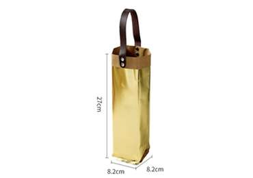 High-grade Metallic Washable Kraft Paper Single Bottle Wine Packaging Bag
