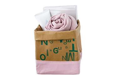 Fashion Contrast Color Washable Kraft Paper Grocery Bag