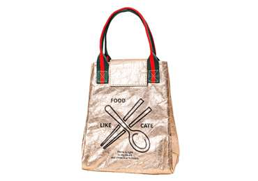 Custom Metallic Color Washable Kraft Paper Cooler Bag