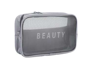 Large Capacity Mesh Toliet Cosmetic Zipper Bag Set