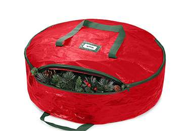Christmas Wreath Lamination PP Woven Transport Moving Tote Bag