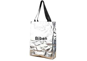 Custom Silver PP Woven Shopping Bag